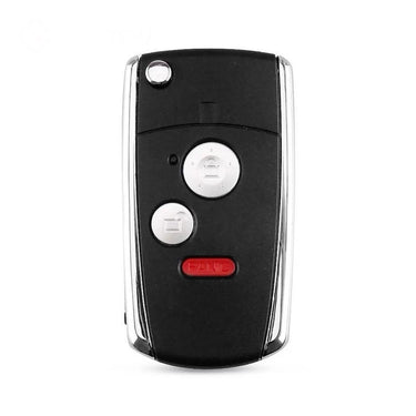 For Honda Civic Ridgeline Fit 3 Button Flip Remote Car Key Fob Case Shell